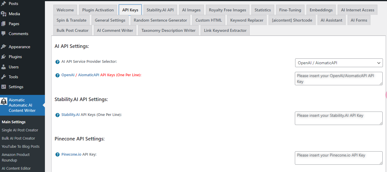 WordPress插件–Aiomatic v2.2.1 破解版 Ai内容自动生成